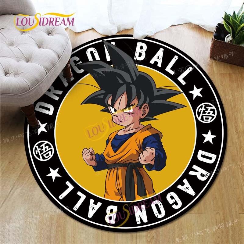 Kulatý kreslený japonský prvek domácí umění měkký protiskluzový koberec počítačová židle dětská herní podložka podlahová rohož dekorativní koberec