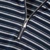 Women's Striped Half-Zip Hooded Pullover Sweatshirt