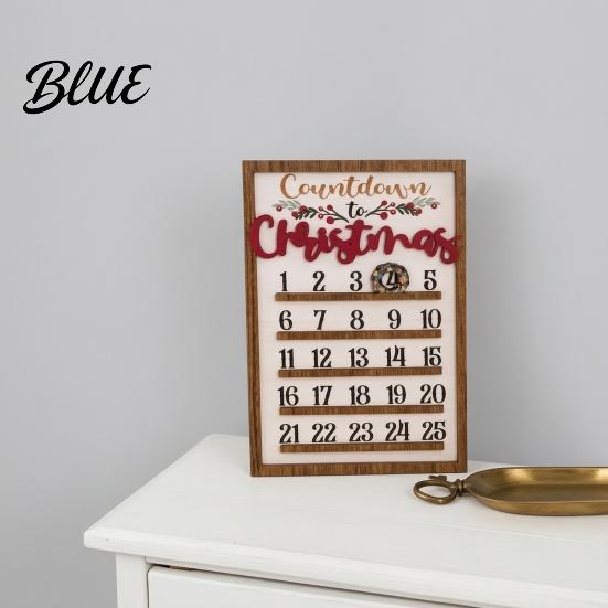 Stylish Wall Hanging Calendar Sign Calendar 25 Christmas Countdown Decor Wooden Days Advent with Nordic
