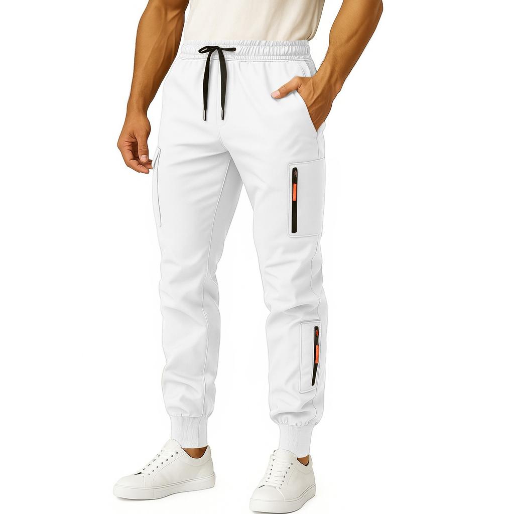 Men's High Waisted Wide Legs Pants Casual Drawstring Pants Joggers With Pockets