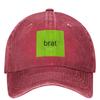 Brat Music English Singer Charli Xcx Casual Baseball Cap Spring Trucker Hat High Quality Tennis Skate Hats Couple Baseball Caps