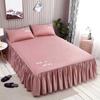 WOSTAR Nordic solid bed sheet cover bedspread summer soft comfort bedding set luxury home textiles single double queen king size