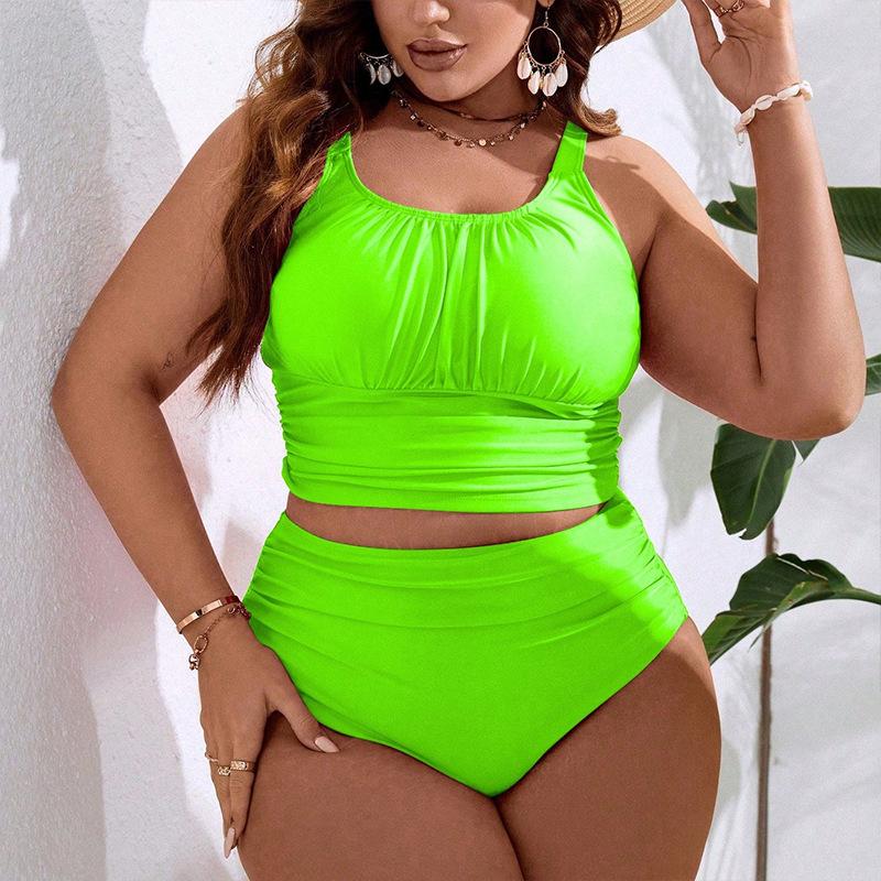TS JYL-BK138 Print Bikini Set, Lace-Up Alluring Two-Piece Swimwear For Beach L