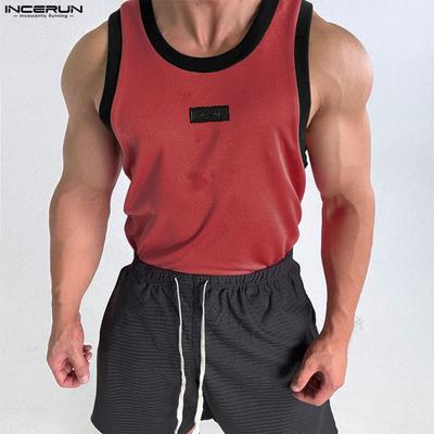 Camisetas Regata Casuais Esportivas Masculinas de Gola Redonda Sem Mangas