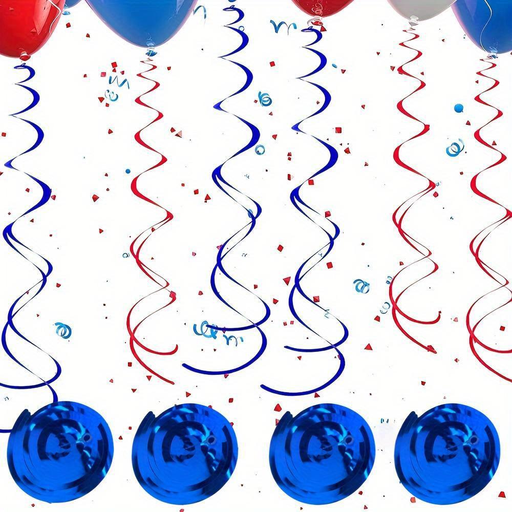Colorful swirling decorations for birthday New Year, Halloween, wedding, anniversary, graduation and party with PVC film and plastic streamers