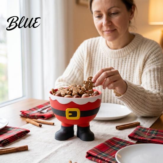 PLA Christmas Ornament 3D Printed Santa Claus Storage Bowl Creative Candy Bowl for Holiday Kitchen Accessory Parties Decorative Snacks Cookies