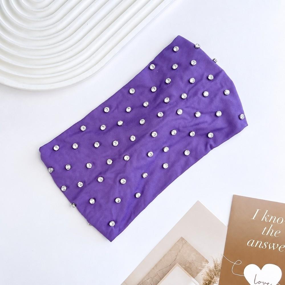 Wide Punk Rivet Hair Bands Soft Elastic Sports Headband Punk Studded Headband Hair Accessories