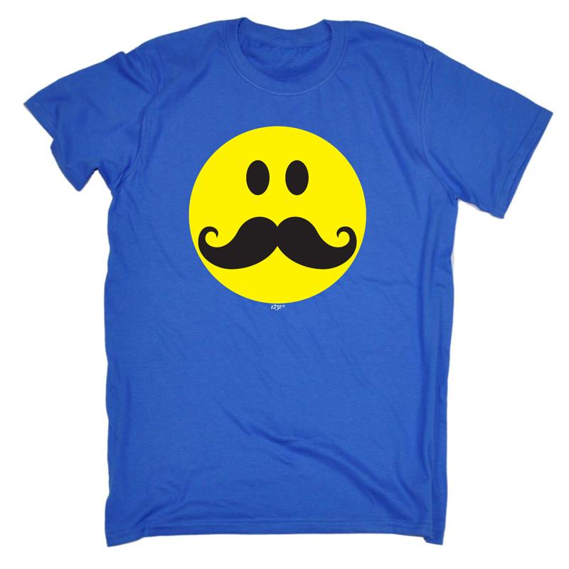 Moustache Smile Mens Funny Novelty T Shirt Top S