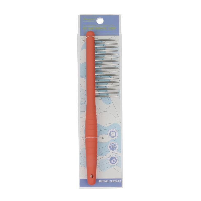 Solid Wood Pet Comb with Fluffy Needles and Detangle Knife