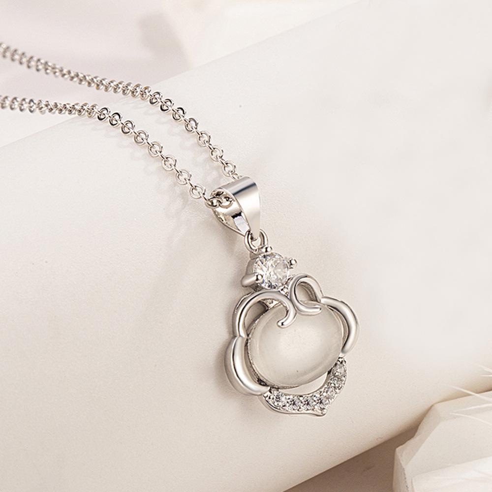 Ruyi Ping An Lock Cat's Eye Stone Jewelry Set: Elegant, Versatile, Light Luxury Design