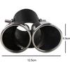 Car Stainless Steel Dual Exhaust Pipe Tail Muffler Tip Pipe Diameter 1.5" to 2" Curved Type TailPipe Muffler Modification