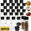 Portable Spice Jar with Shaker Lid Clear Plastic Seasoning Bottle Set BBQ Camping Salt Pepper Shaker Kitchen Gadget Food Trucks