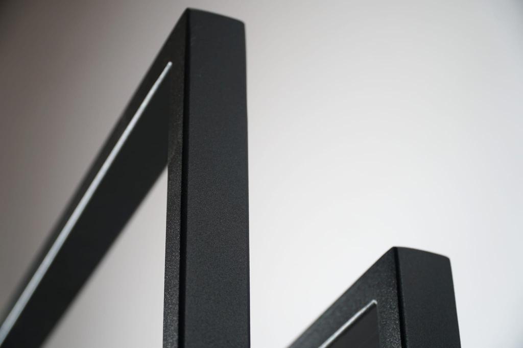 Black loft towel rack for the bathroom