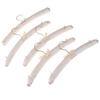 5Pcs 38cm White Satin Padded Top Hangers Clothes Coat Bridal