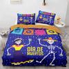 Sugar Skull King Queen Duvet Cover Funny Skeleton Halloween Bedding Set Gothic Spooky Bone Quilt Cover Polyester Comforter Cover