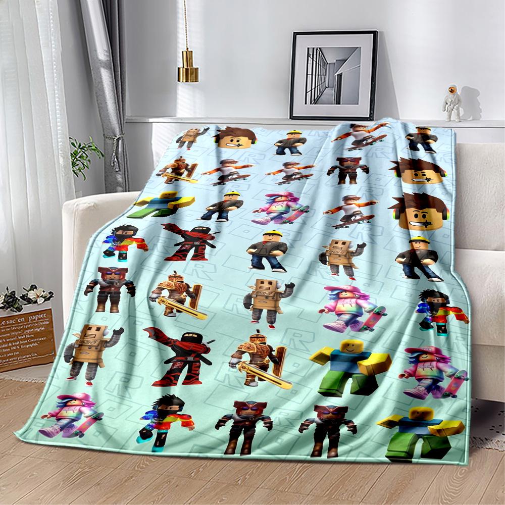 Roblox 63 Decke Weich & Gemütlich Großartig für Couch Sofa Meeresufer Vier Jahreszeiten Universell Digitaldruck Geschenk für Reisen Zuhause Geburtstage