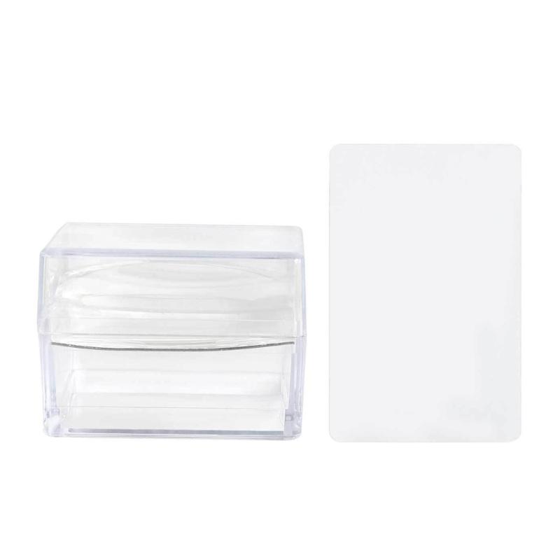 

DIY French Manicure Stamp Tool Nail Art Stamper Plastic Base Plate And Flexible Silicone Transfer Accessories