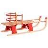 VidaXL Folding Sled with Backrest Sledge Snow Lovers Winter Sport Outdoor Children Boys Girls 92493