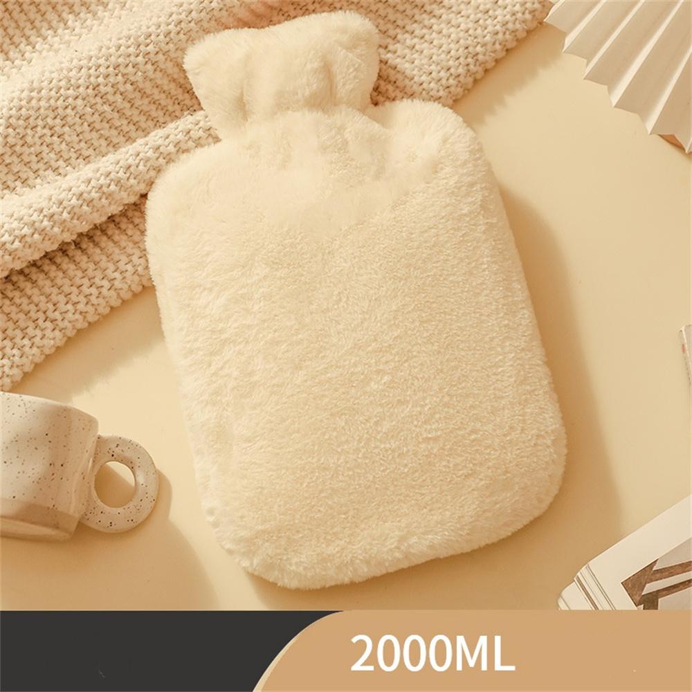1000ml/2000ml Soft Hand warmers Hot-water Bag with Plush Cover Hot-water Bottle Protecter Hand Portable Winter Warming Products