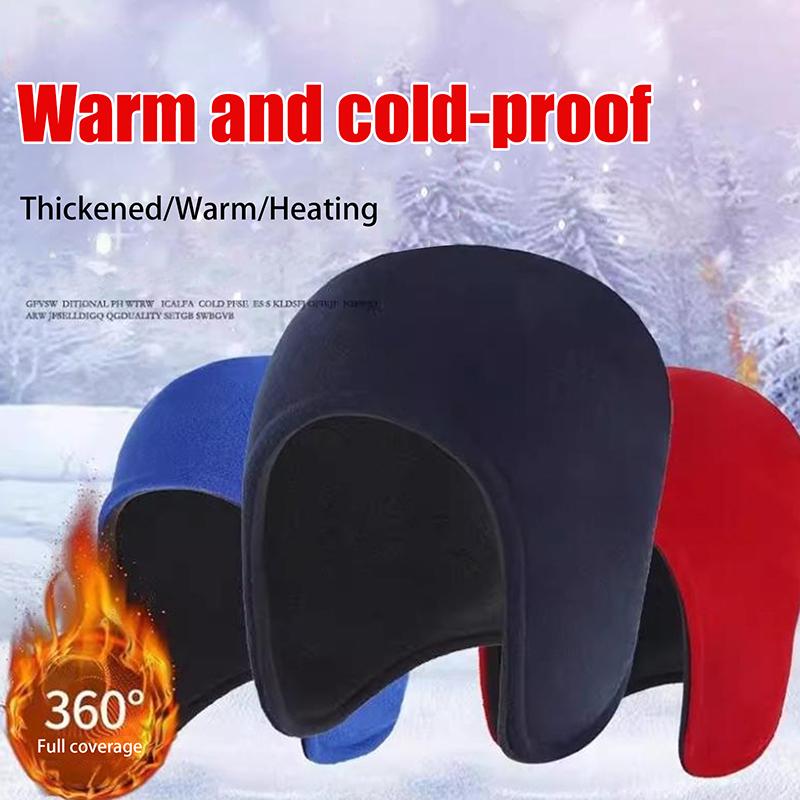 Winter Double-Layer Fleece Hat for Outdoor Cycling Warm Ear Cover Cold Protection Thick Design for Warmth And Wind Resistance