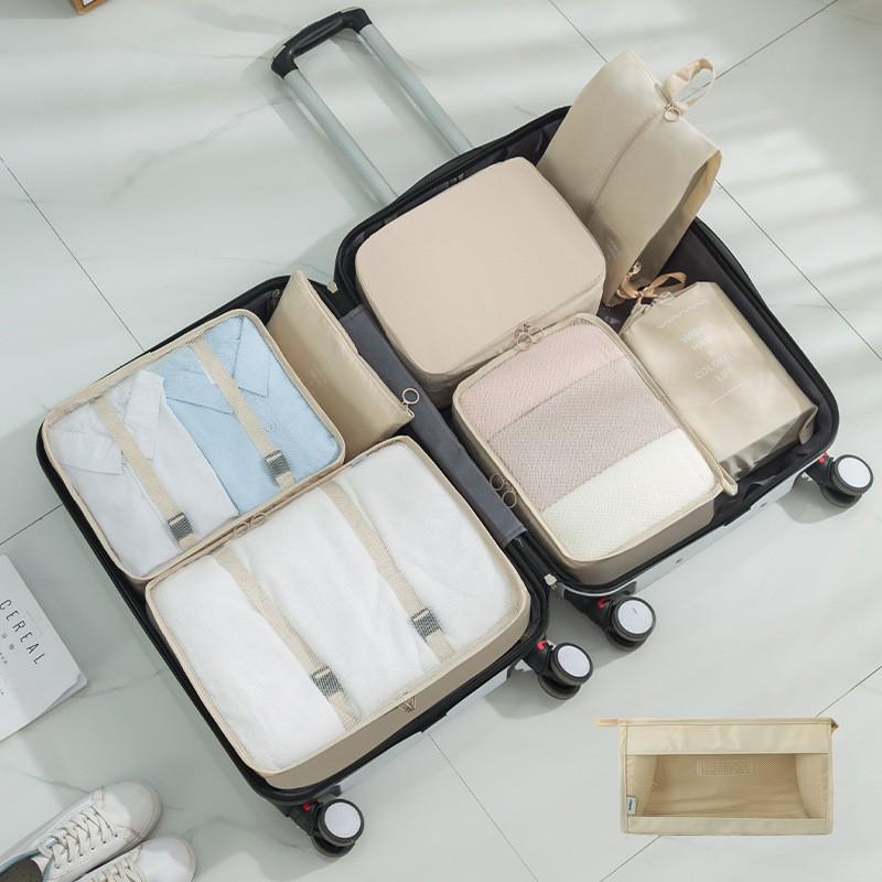 8-teiliges Reiseaufbewahrungsset: Unterwäsche-, Schuh- und Kleider-Organizer-Taschen