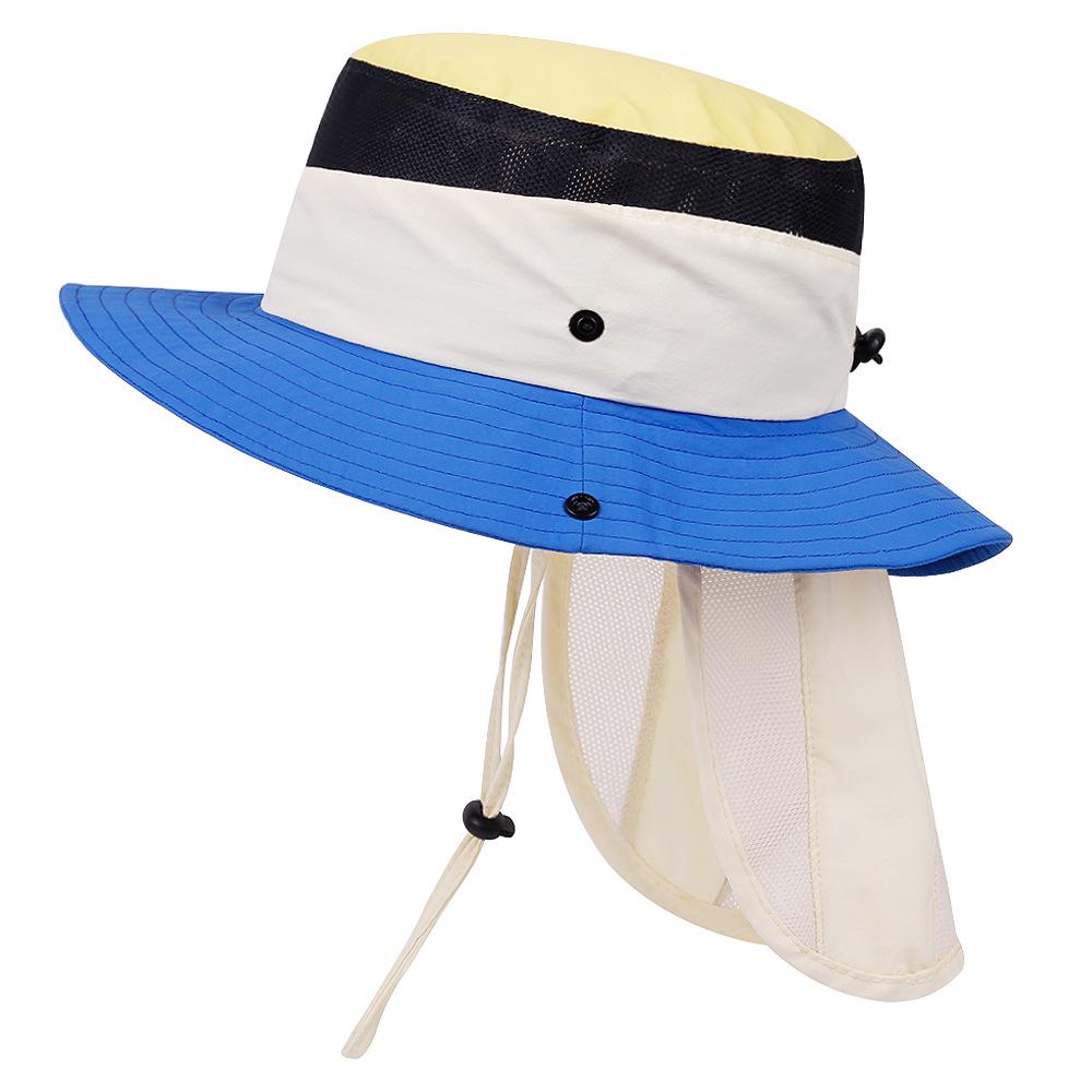 Children's Wide Brim Sun Hat for Outdoor Activities with Neck Protection - Breathable Summer Bucket Hat for Boys and Girls.