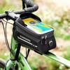 Waterproof Bicycle Front Frame Bag, Bike Phone Mount Pouch, Durable Bike Tube Storage Bag Cycling Accessories