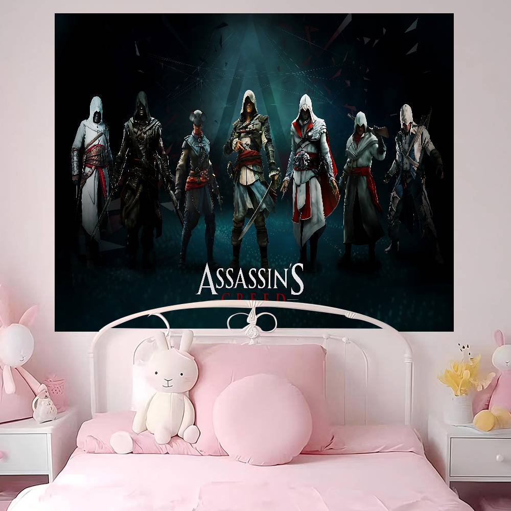 AAssassin CCreed Game Cartoon Tapestry Wall Hanging Decoration Household Home Decor