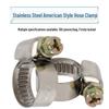 German-style Stainless Steel Hose Clamp for Gas, Water, and Oil Pipes - Semi-Steel Screw, Car Heater Clip.