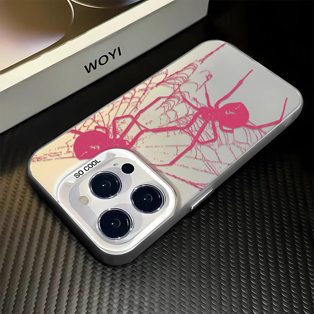Spiders Weave Webs Phone Case For IPhone 16 14 15 Plus 11 12 13 17 Pro Max Case 16E 17 Air Shockproof Hard Pattern Cover Fundas