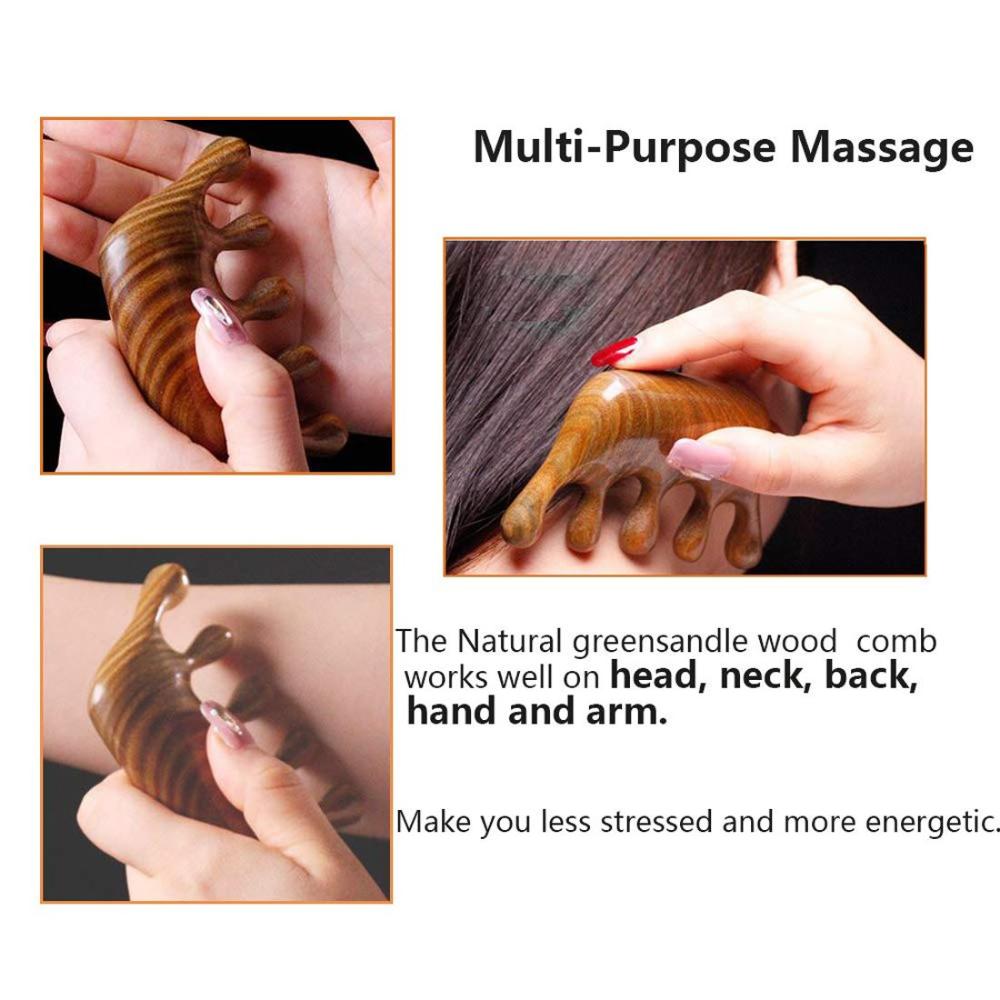 Meridian Scrapping Hair Care Tool Scalp Massage Wood Comb Wooden Massage Comb Wide Teeth Hair Comb