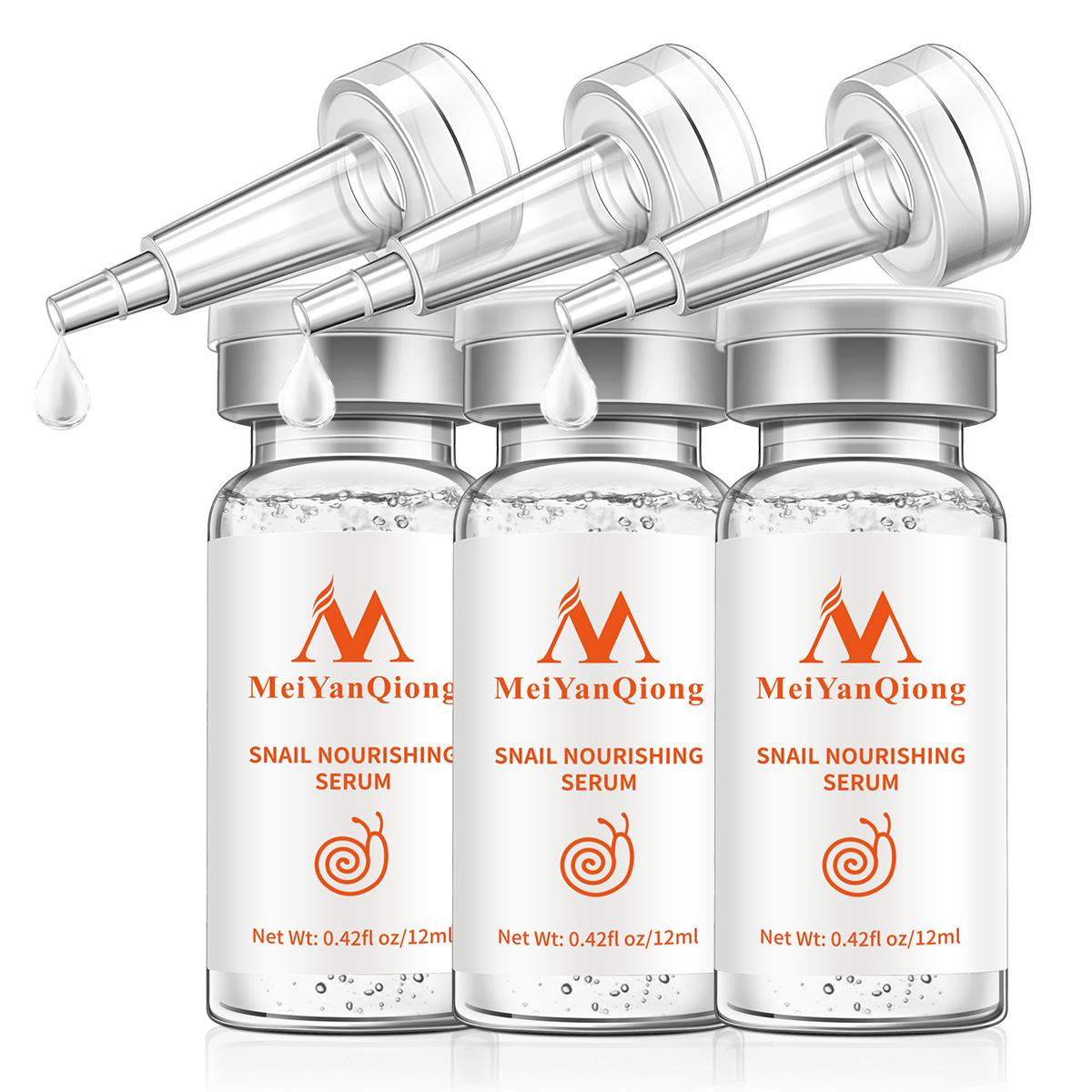 

MeiYanQiong Улиточная Сырая Жидкость Мелеуровая Кислота Против Морщин Антивозрастная Увлажняющая Подтягивающая Кожу 3pcs