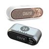 Bluetooth-compatible Loudspeaker Stereo Alarm Clock Multifunction Loudspeaker 15W Wireless Charging Adapter Sound Box Digital Clock