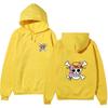 Anime One Piece Straw Hat Pirates Cherry Blossom Hoodie, Front Back Double Sided Print Pullover Sweatshirt for Men Women