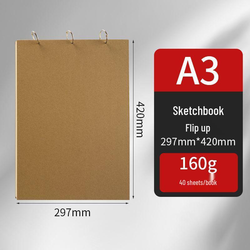Thickened Sketchbook: 16 Coil-Bound Sheets, 8 Drawing Pages for Kids, Free Shipping