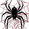 Halloween Spider Web Cling Static Glass Sticker, Reusable Window Decal, Black Red Decoration Pattern Sticker for Home Store Kindergarten Decor
