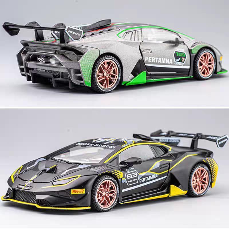 Lamborghini Huracan EVO Supercar Simulation Diecast & Toy Vehicles Sounds & Light Pull Back Car 1:32 Alloy Collection Model
