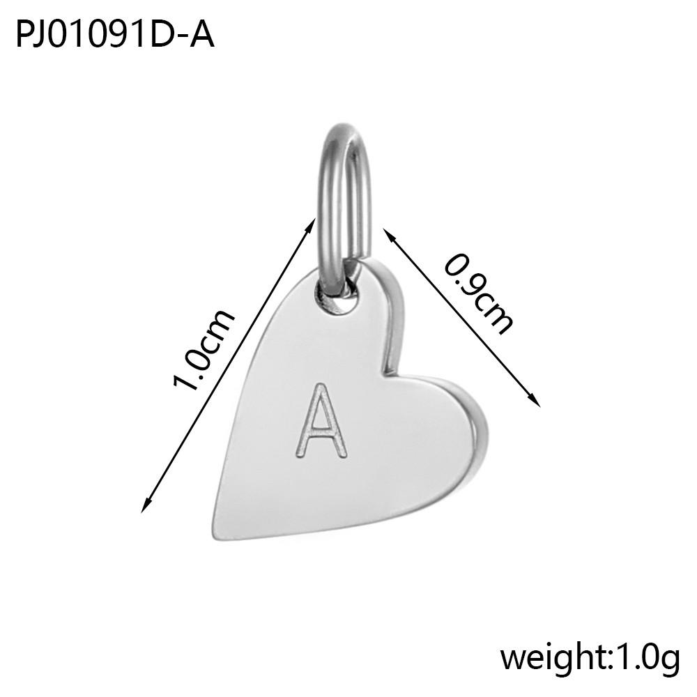 

CARLIDANA 3PCS Best-Selling Silver Color Letter Alphabet Heart-Shaped Pendant Charm Necklace Earrings DIY Accessories Jewelry
