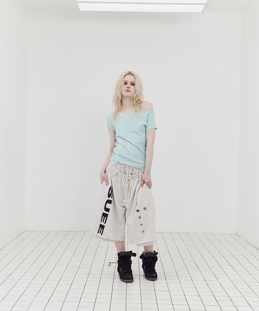 SETUP-EXE Double Layered Bermuda Pants / Beige