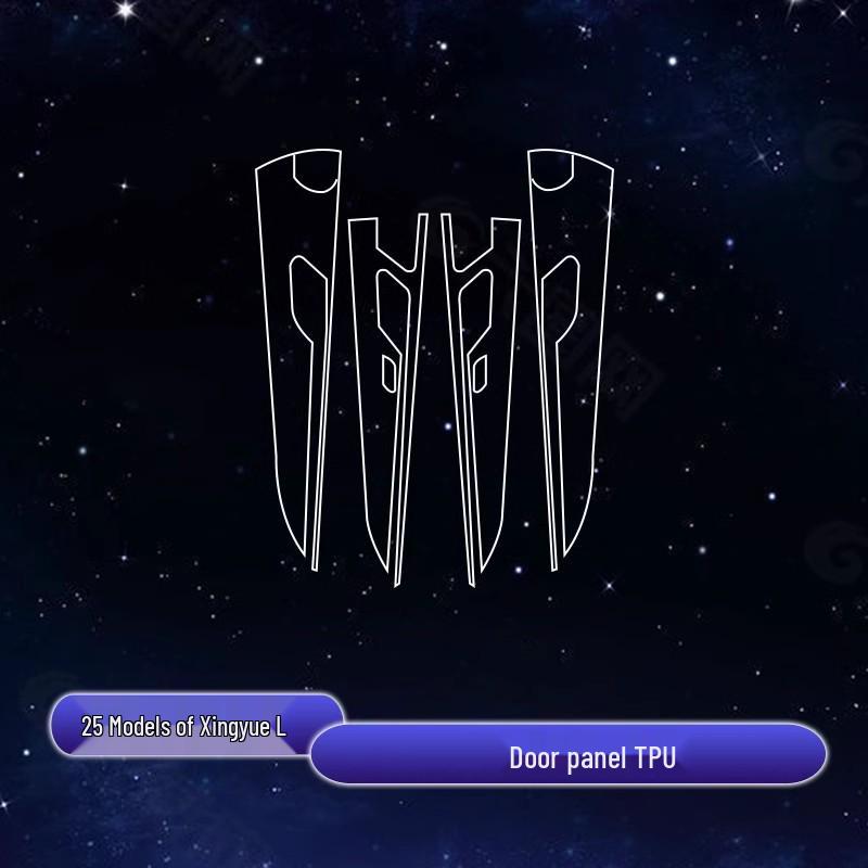 Geely Xingyue L Accessories: Navigation Screen Protector, Door Panel Protector, Central Control Sticker