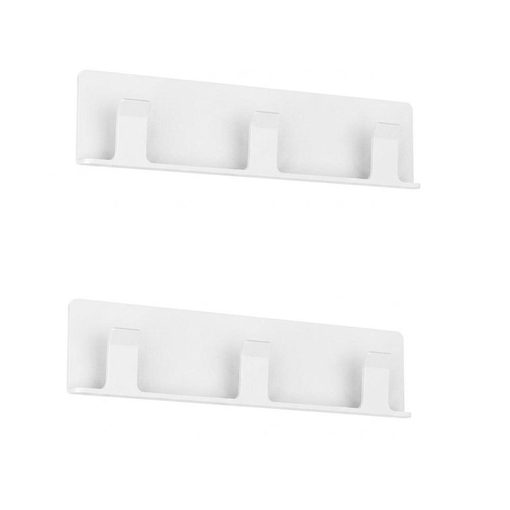 2PCS Punch Free Inverted Wine Glass Rack Wall Mounted Hanging Glass Holder for Kitchen белый