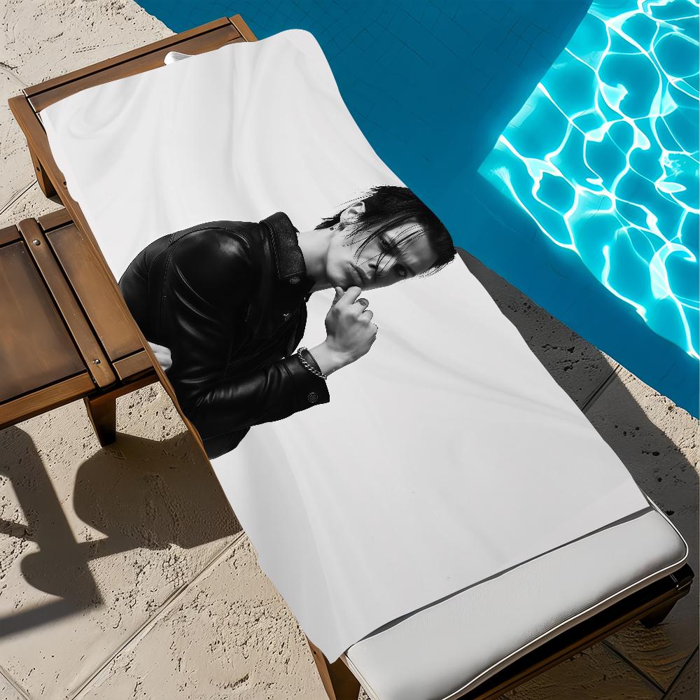 

Towel Beach Bath Idols Quick-Drying Singer Lightweight English Portable Sauna Camping Swim YUNGBLUD Pool Travel W40*H60(CM)