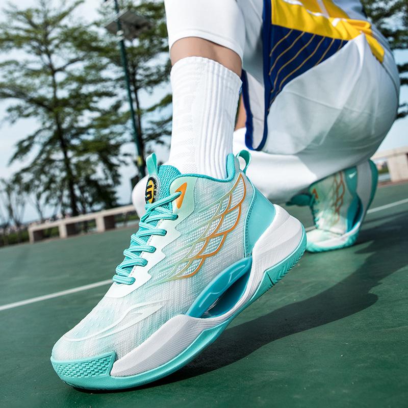 2025 friction sound basketball shoes summer breathable mesh shoes men's luminous sports casual shoes men's trendy shoes