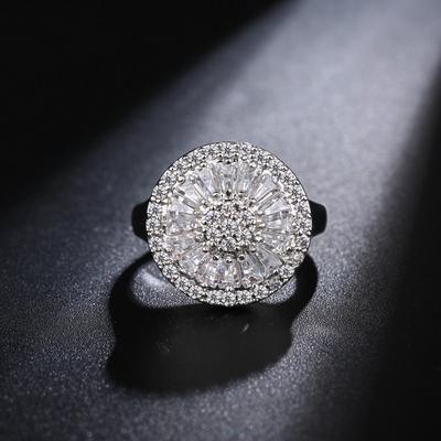 Temperament Platinum Plated Miniature Zircon Ring, Bridal Ring, Hand Accessories