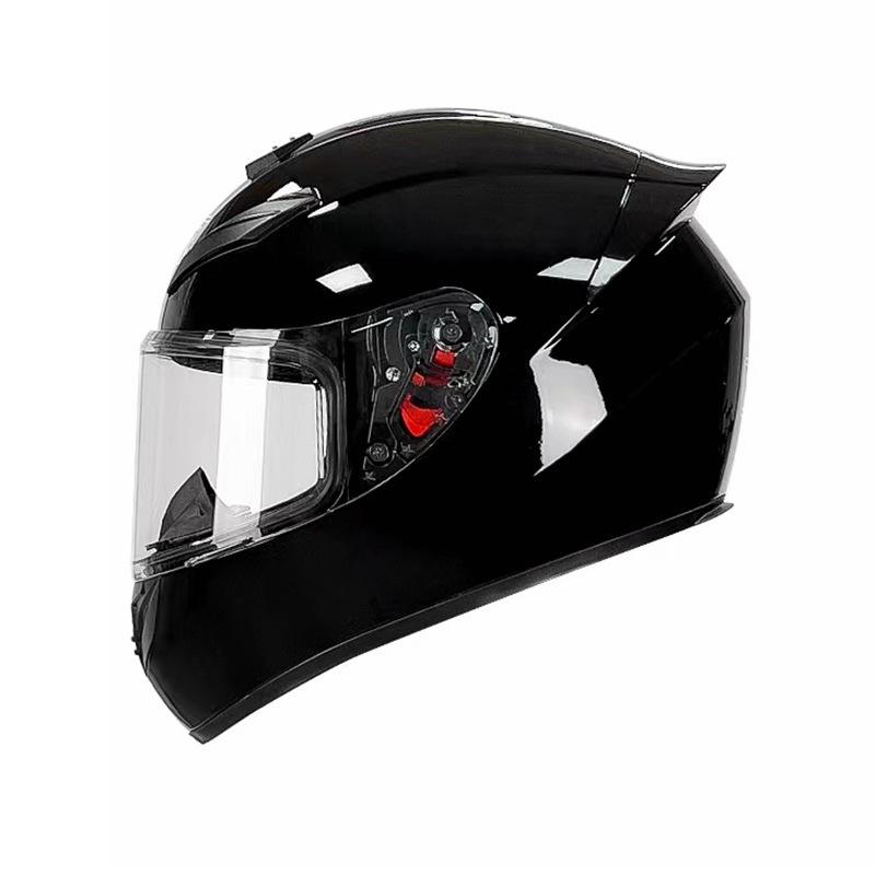 New QK111 Four-Season Full-Face Motorcycle Helmet Unisex Riding Helmet for Adults with Clear or Black Lens Available