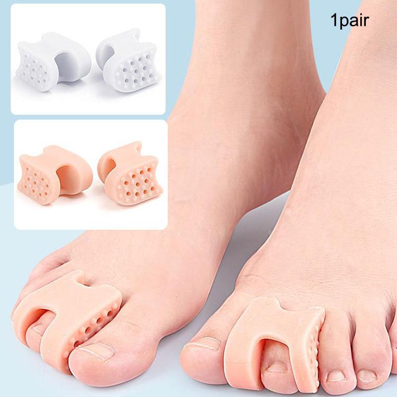 Separador de Dedos de un Solo Orificio Engrosado para Sebs Corrección de Hallux Valgus Dedo Gordo Dedos Solapados Clip de Separación Abrazadera Suave Separador de Pies