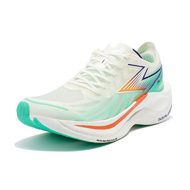 361 Feiran 2 Cushioning Slip Resistant Abrasion Resistant Lightweight Low Top Sprint Running Shoes Unisex White Green 572322229-3