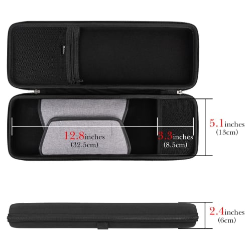 Linkidea Tvrdé cestovní pouzdro na klávesnici, Kompaktní pouzdro na 60% klávesnici a myš pro Razer Huntsman Mini 60%, Pouzdro na 61klávesovou klávesnici, Ochranné úložiště