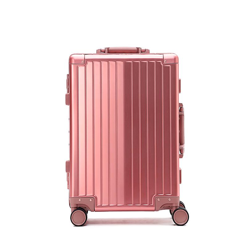 Aluminum-Magnesium Alloy Suitcase: 20-Inch Trolley & 24-Inch Travel Luggage with Password Lock