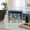 Scuoti Via la Tua Ansia Mini Libreria, Figurine in Legno Miniatura di Libreria con 200 Pezzi di Libri, Regali per Alleviare lo Stress per Amanti dei Libri, Adulti